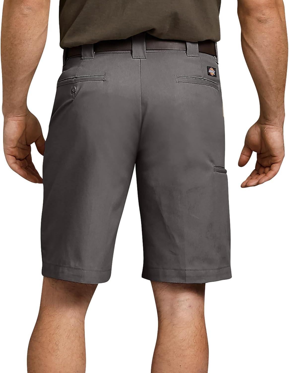 imageDickies Mens 11 Inch Relaxed Fit Stretch Twill Work ShortGravel Gray V1