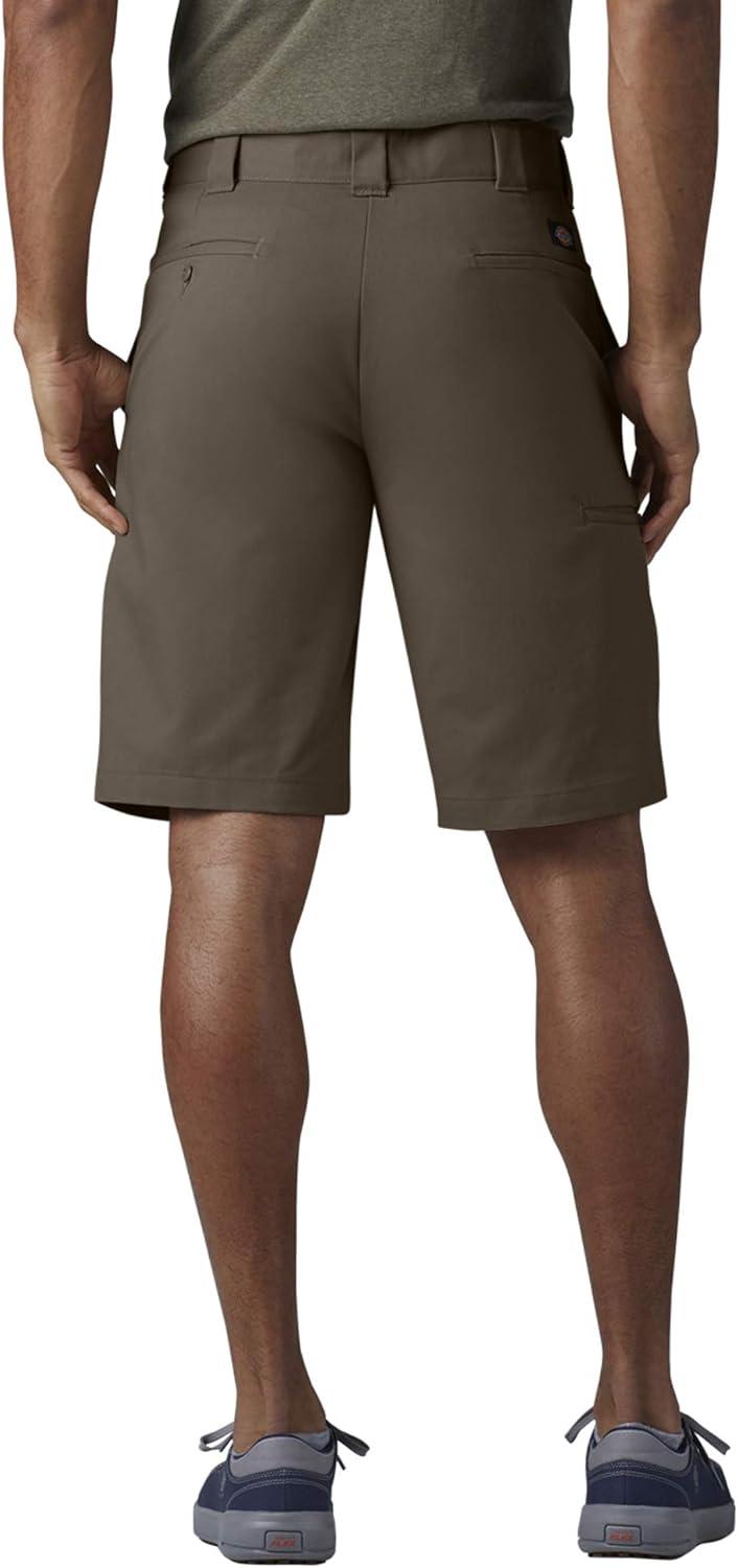 imageDickies Mens 11 Inch Relaxed Fit Stretch Twill Work ShortMushroom V1