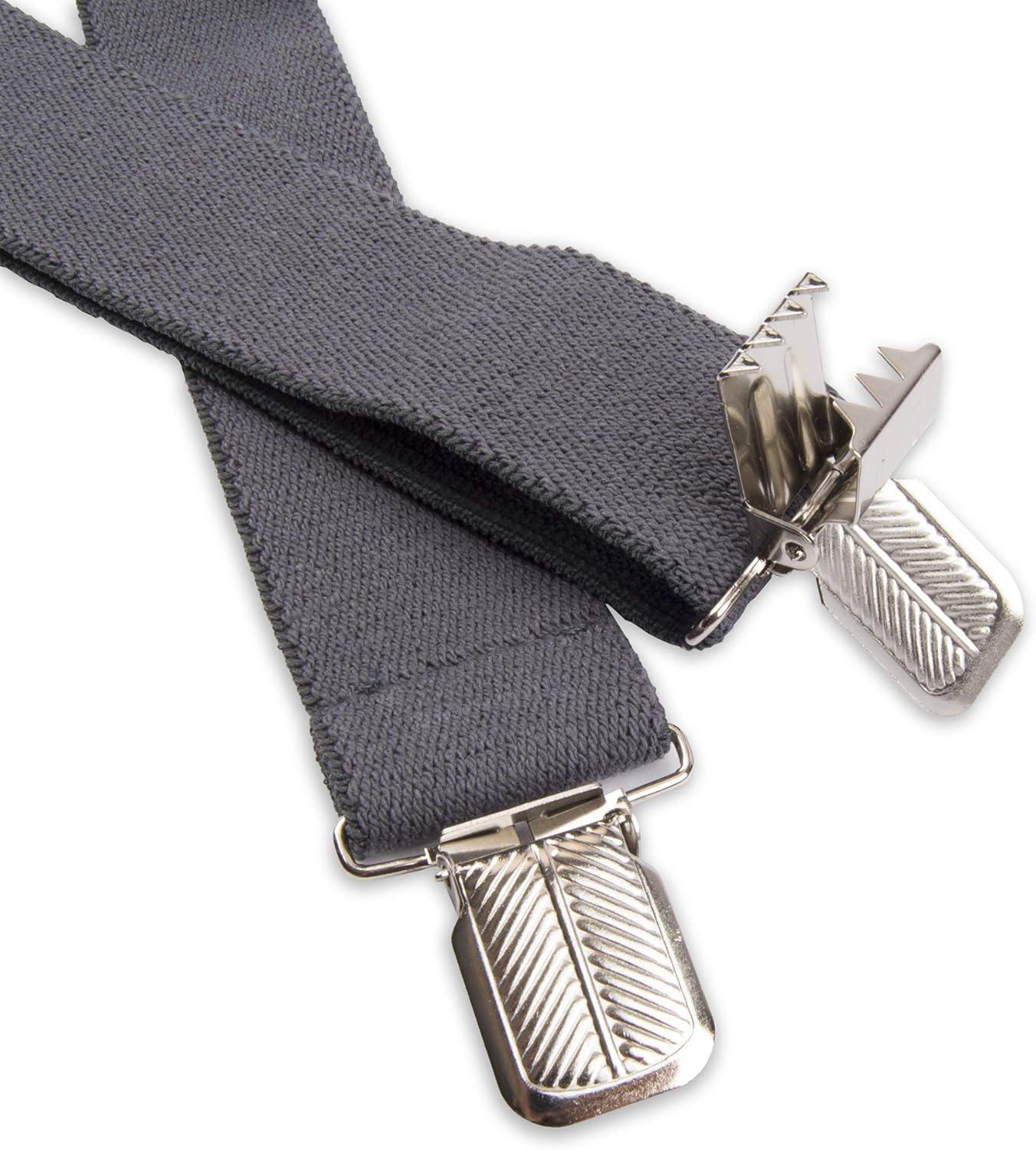 imageDickies Mens 114quot Solid Straight Clip Suspender  Adjustable Fit HeavyDuty ClipsCharcoal