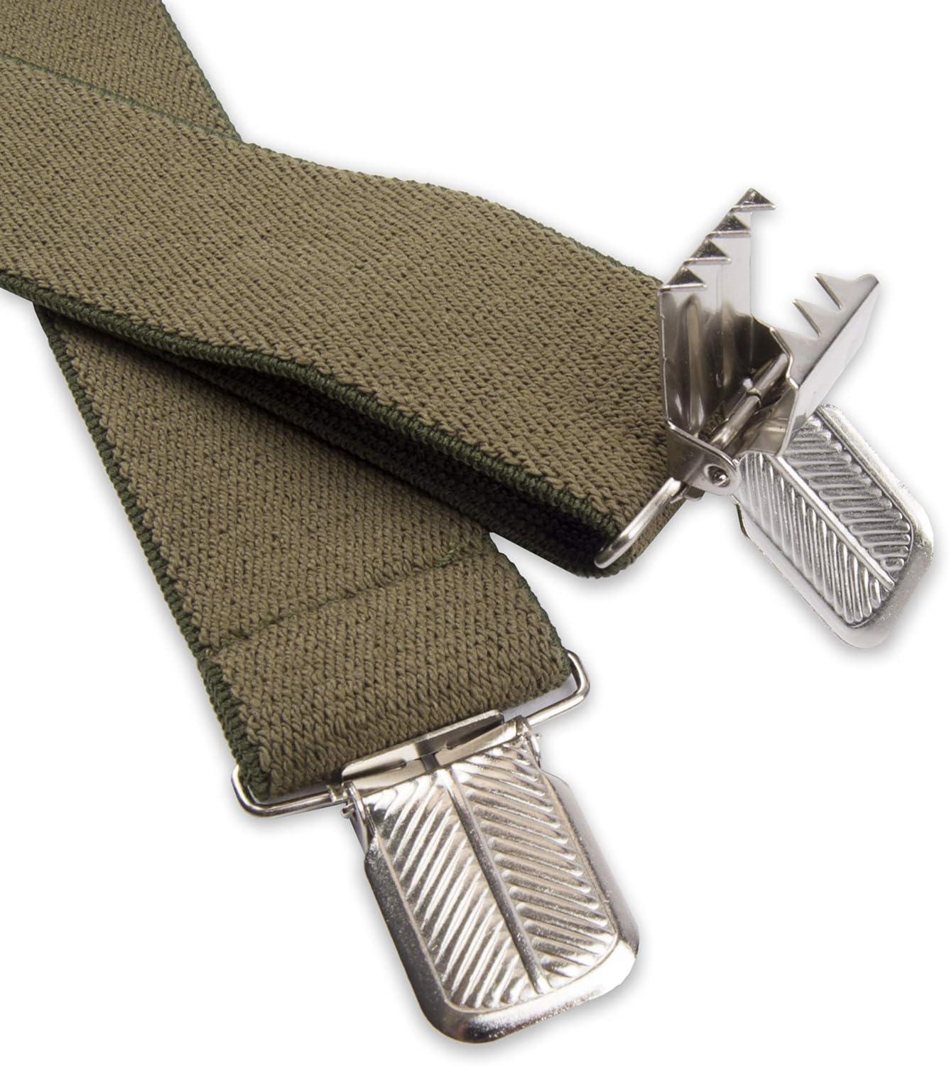 imageDickies Mens 114quot Solid Straight Clip Suspender  Adjustable Fit HeavyDuty ClipsOlive