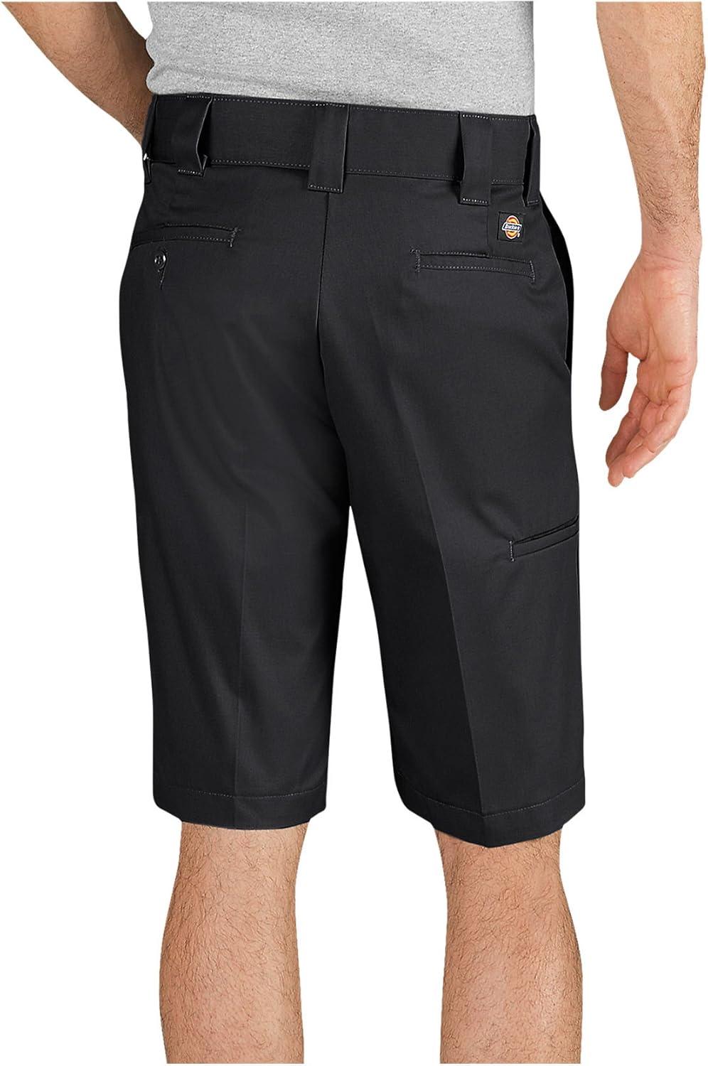 imageDickies Mens 11Inch Slim Fit Stretch Work Shorts  Lightweight Uniform Shorts for Men with Flat Front Utility DesignBlack V1