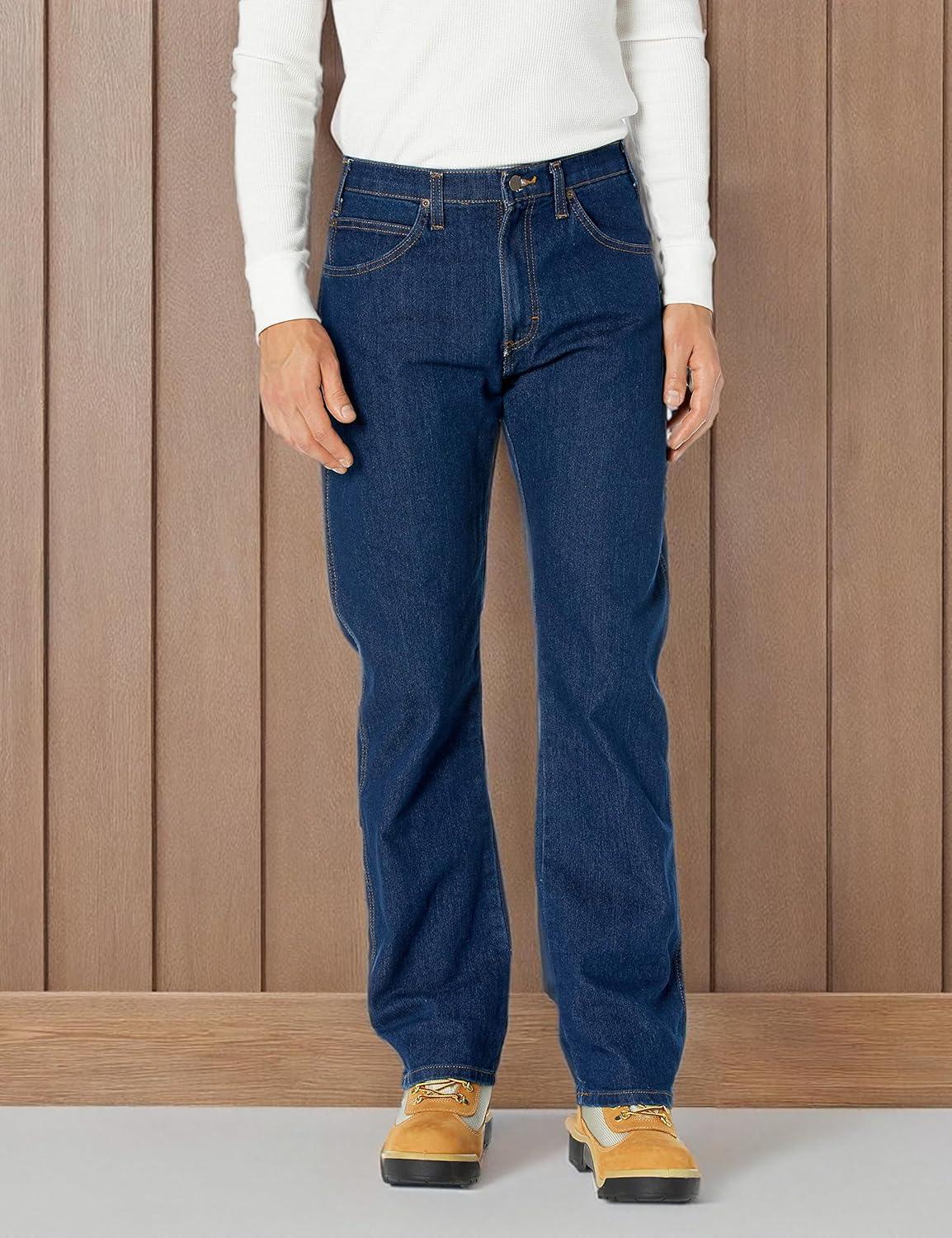 imageDickies Mens Active Waist 5Pocket Flex Performance PantsRinsed Indigo Blue