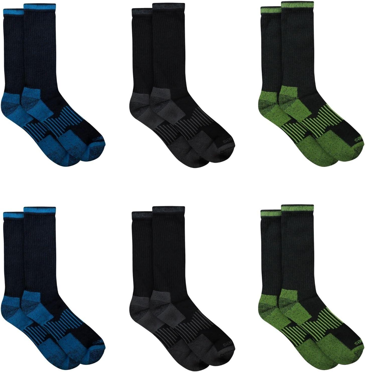 imageDickies Mens DriTech Original Moisture Control Crew Socks Available in MXXL 6 12 18 PairsBlack Bright 6 Pairs