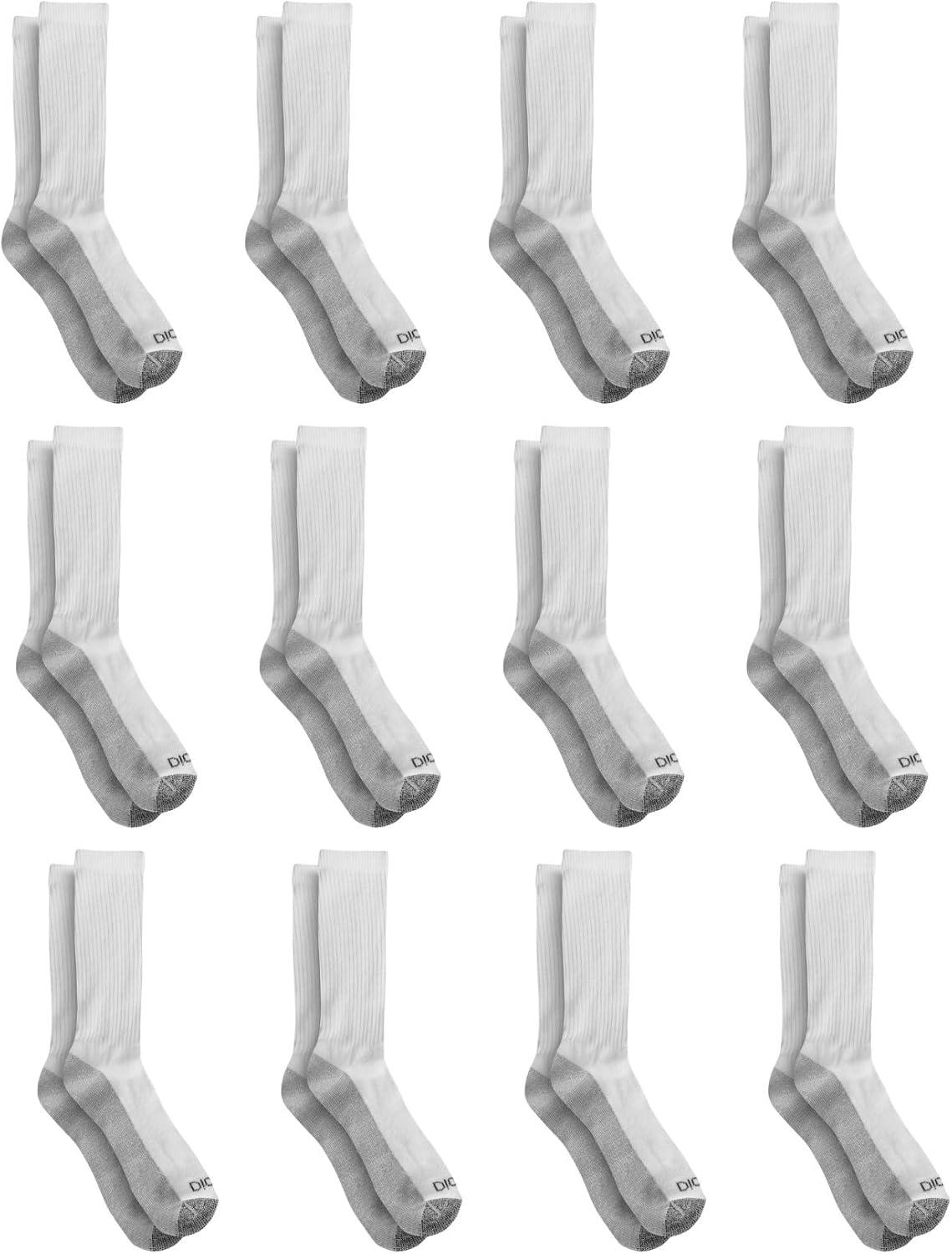 imageDickies Mens DriTech Original Moisture Control Crew Socks Available in MXXL 6 12 18 PairsWhite 12 Pairs