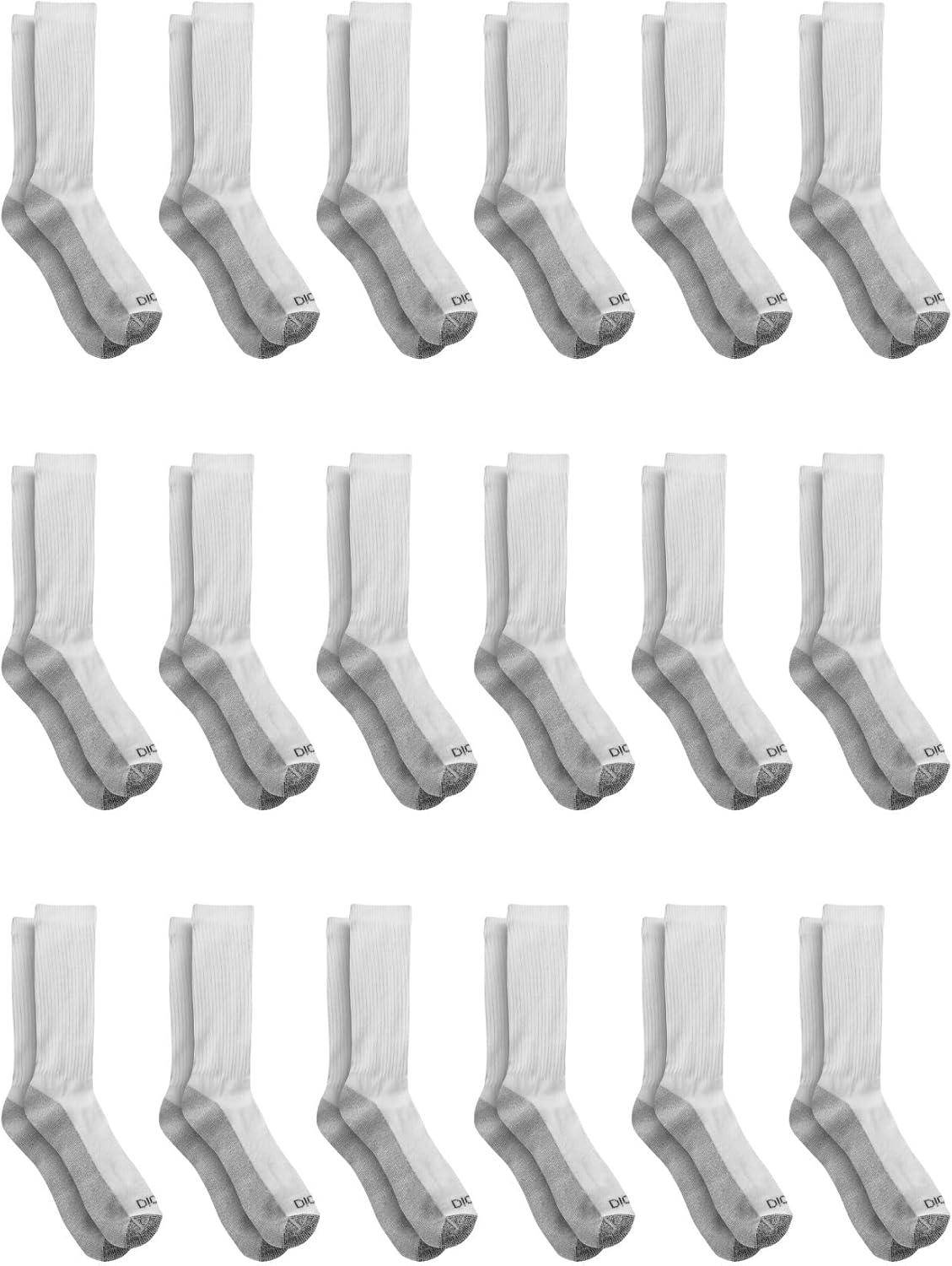 imageDickies Mens DriTech Original Moisture Control Crew Socks Available in MXXL 6 12 18 PairsWhite 18 Pairs