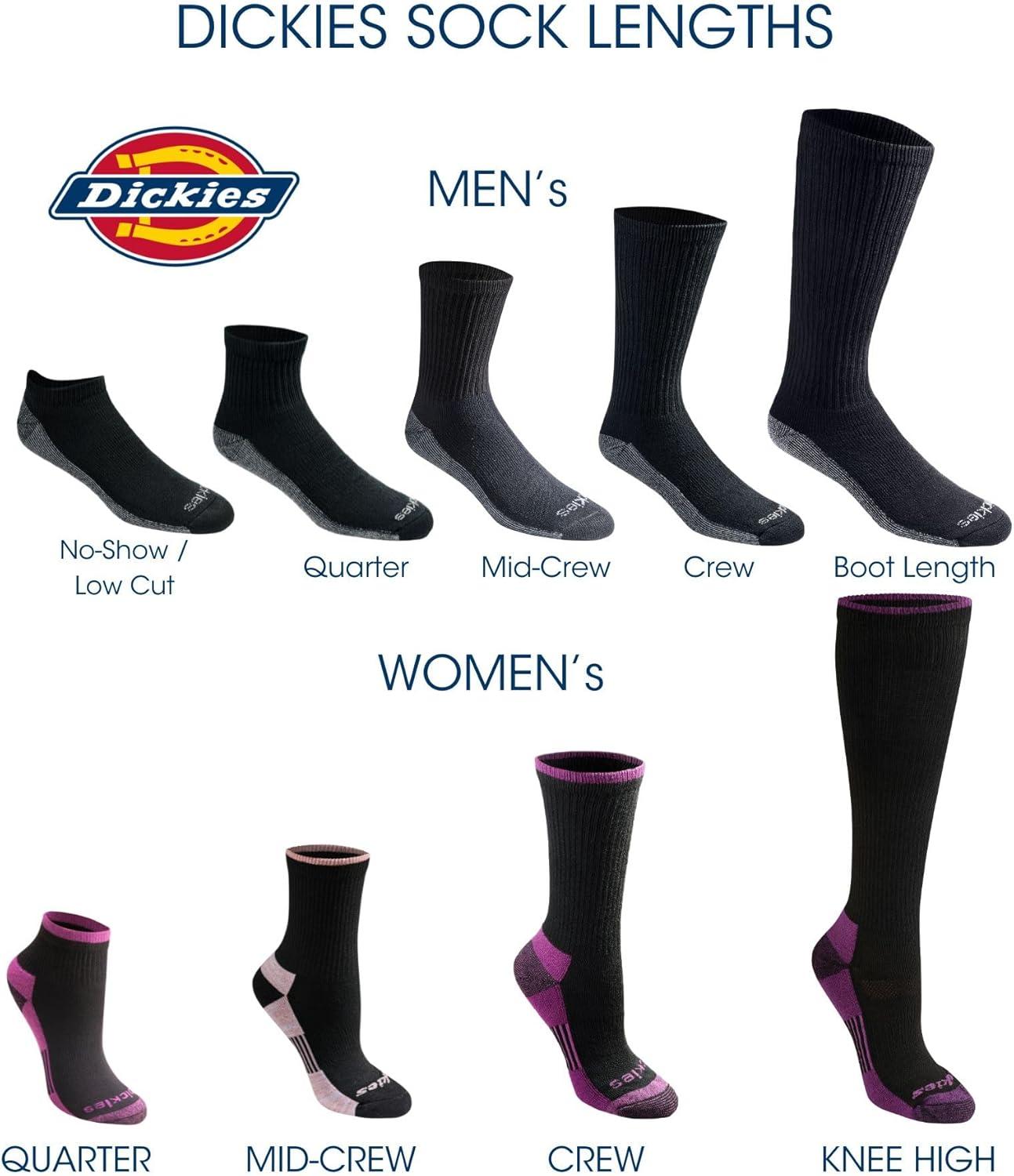 imageDickies Mens Dritech Moisture Control Max Full Cushion Crew Socks Available in MXL 6 12 PairsBlack Marl 6 Pairs
