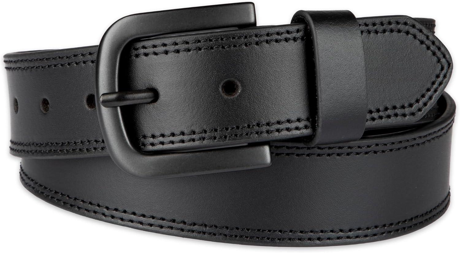 imageDickies Mens Genuine Leather Belt  Durable Casual Style Regular ampamp Big and Tall SizesBlack