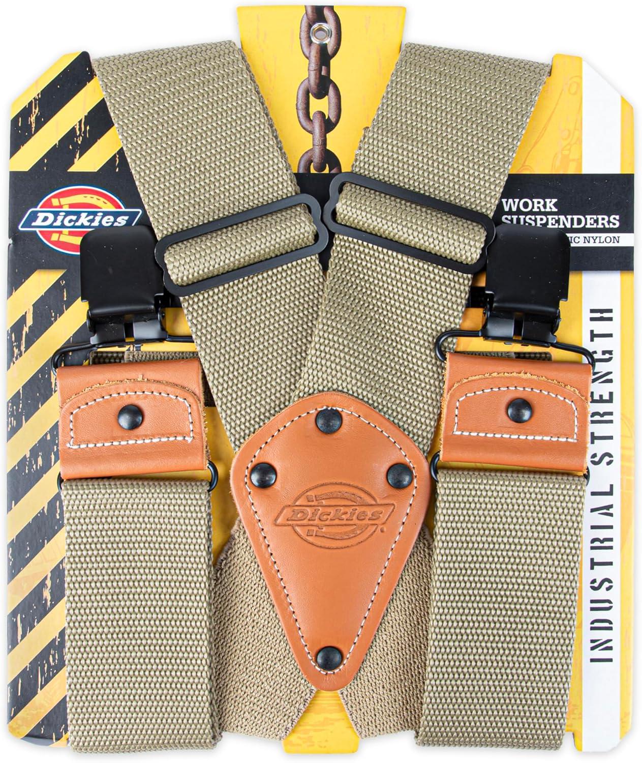 imageDickies Mens Industrial Strength Suspenders  HeavyDuty ClipOn SupportKhaki