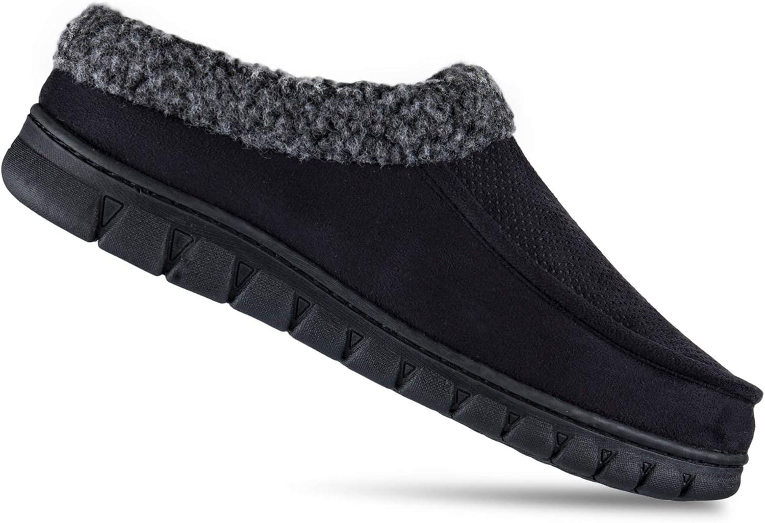 imageDickies Mens Perforated Closed Back Memory Foam Slippers  IndoorOutdoor Sole Machine WashableBlack