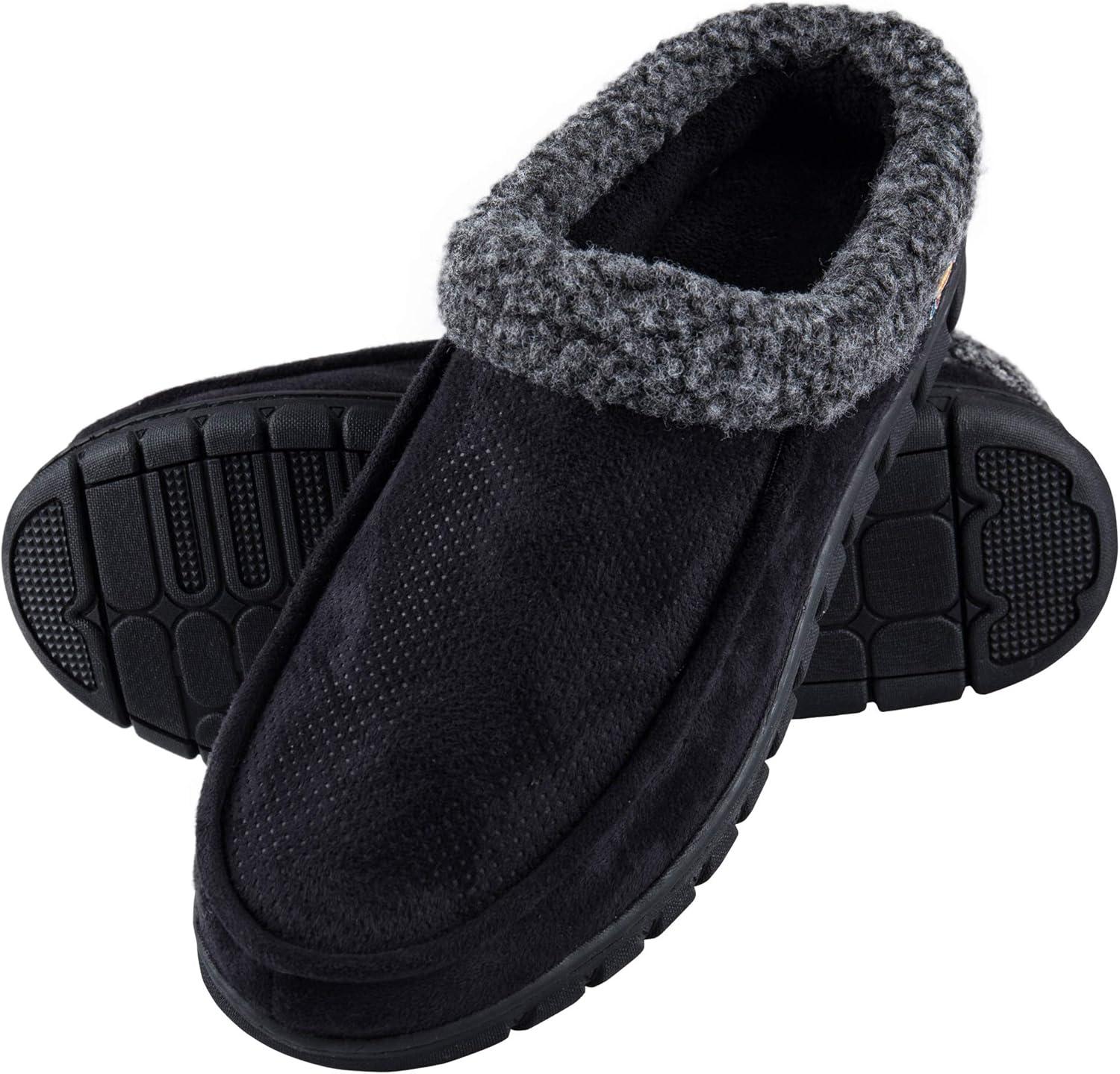 imageDickies Mens Perforated Closed Back Memory Foam Slippers  IndoorOutdoor Sole Machine WashableBlack