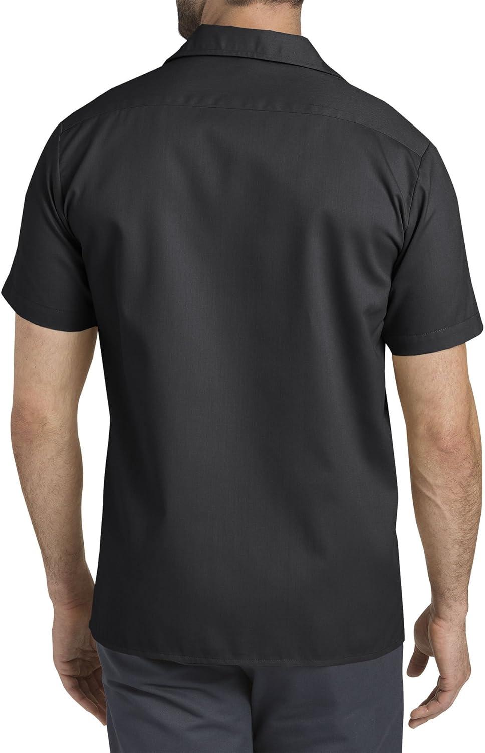 imageDickies Mens ShortSleeve Flex Work Shirt Slim FitCharcoal V1