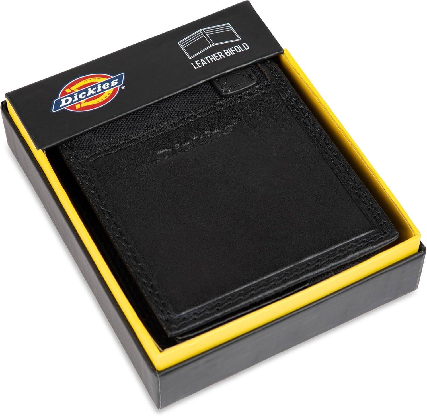 imageDickies Mens Slim Everyday Leather Bifold Chain WalletBlack  Detachable Card Case