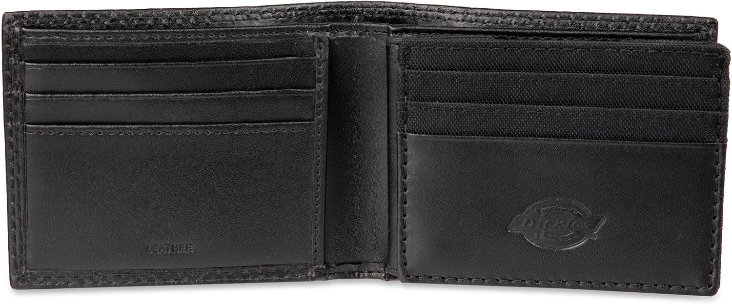 imageDickies Mens Slim Everyday Leather Bifold Chain WalletBlack  Detachable Card Case