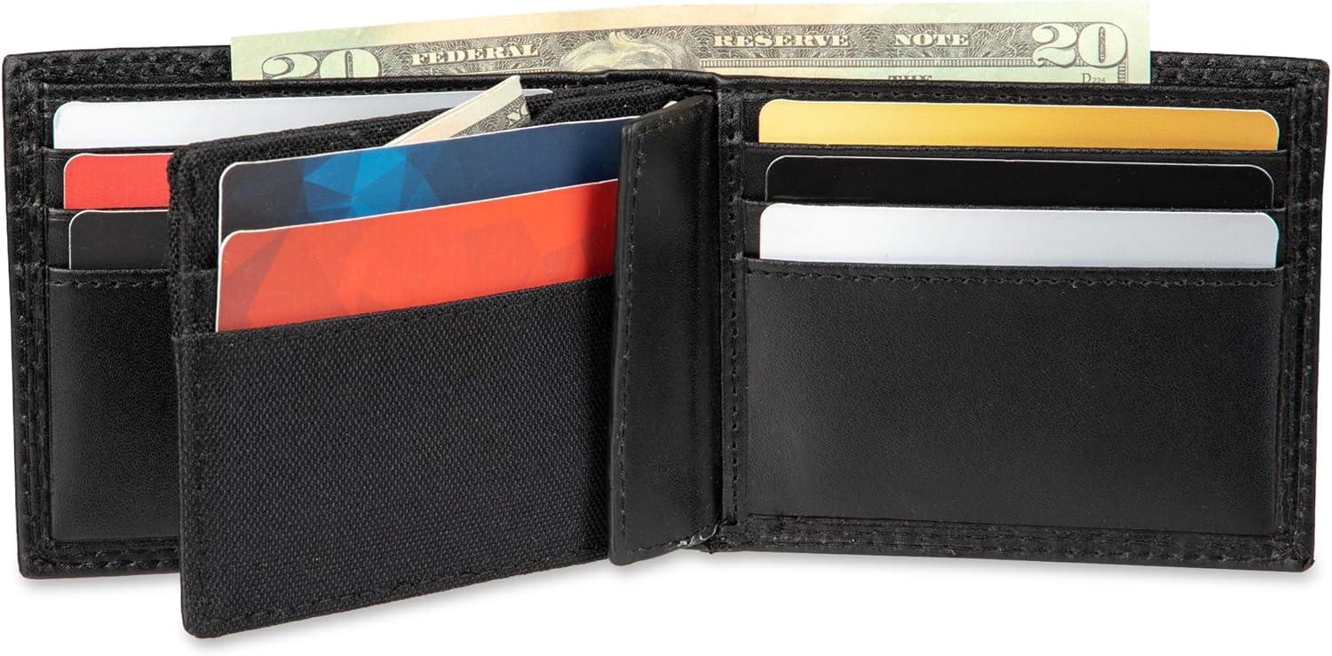 imageDickies Mens Slim Everyday Leather Bifold Chain WalletBlack  Detachable Card Case