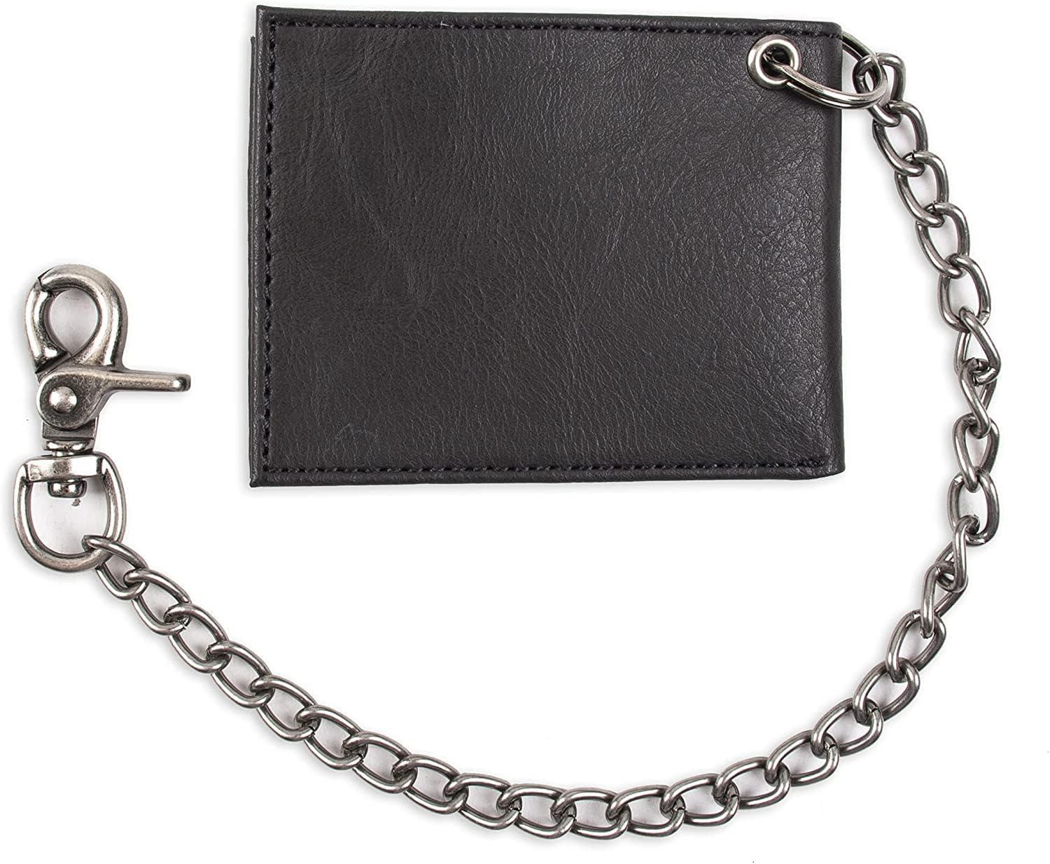 imageDickies Mens Slim Everyday Leather Bifold Chain WalletPebbled Black