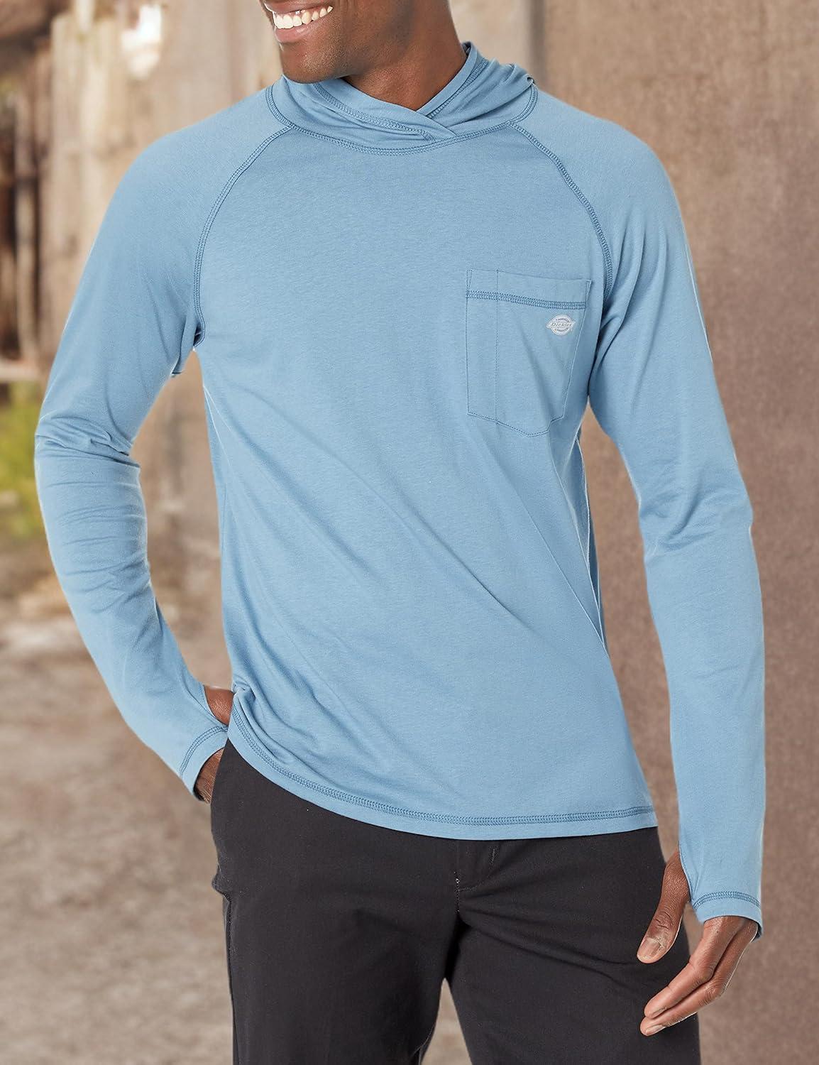 imageDickies Mens Tempiq Long Sleeve Performance Sun ShirtDusty Blue