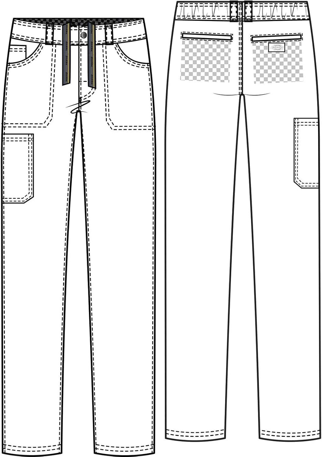 imageDickies Retro Men Scrubs Pant Natural Rise Straight Leg DK055S XS Short Ciel Blue