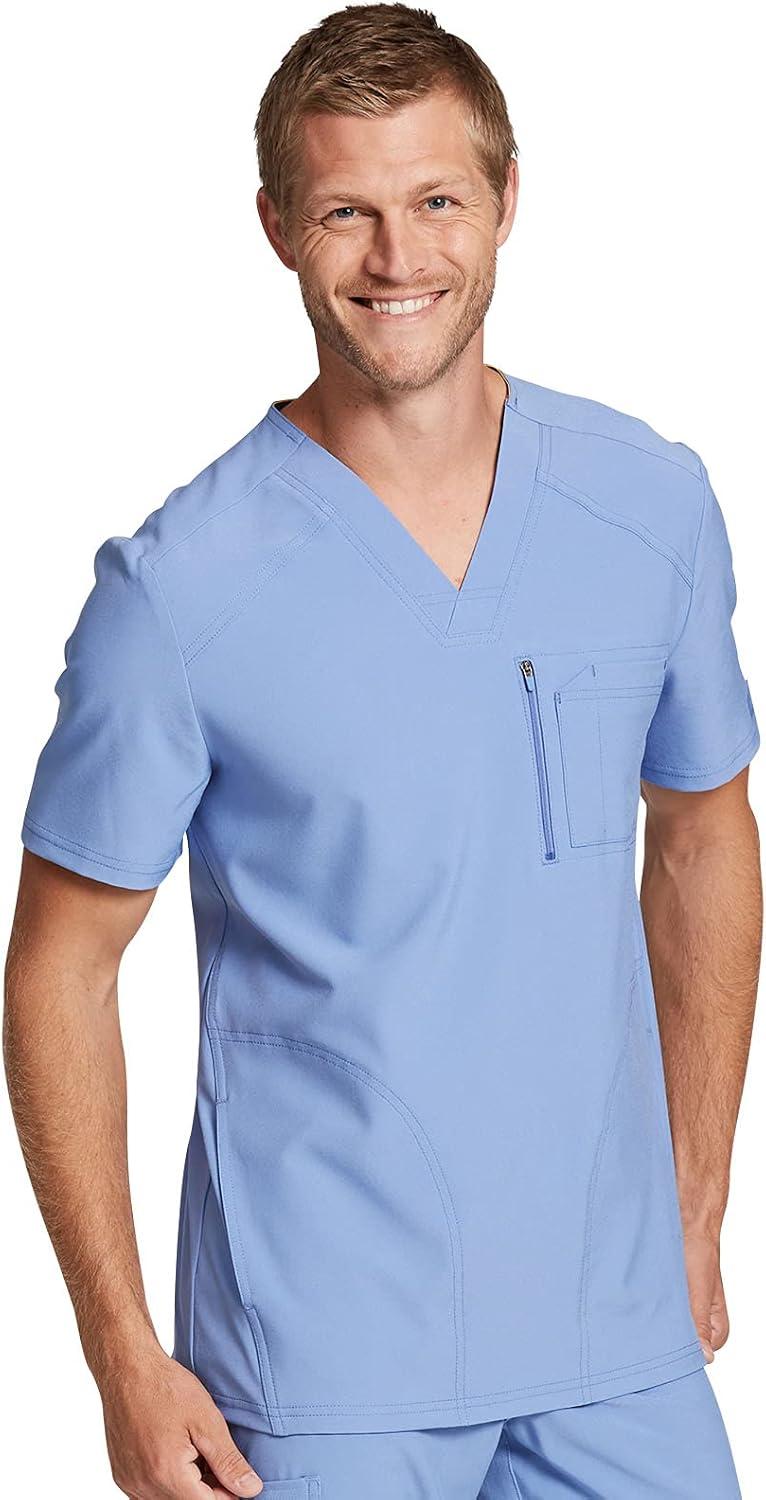 imageDickies Retro Men Scrubs Top VNeck DK930Ciel Blue