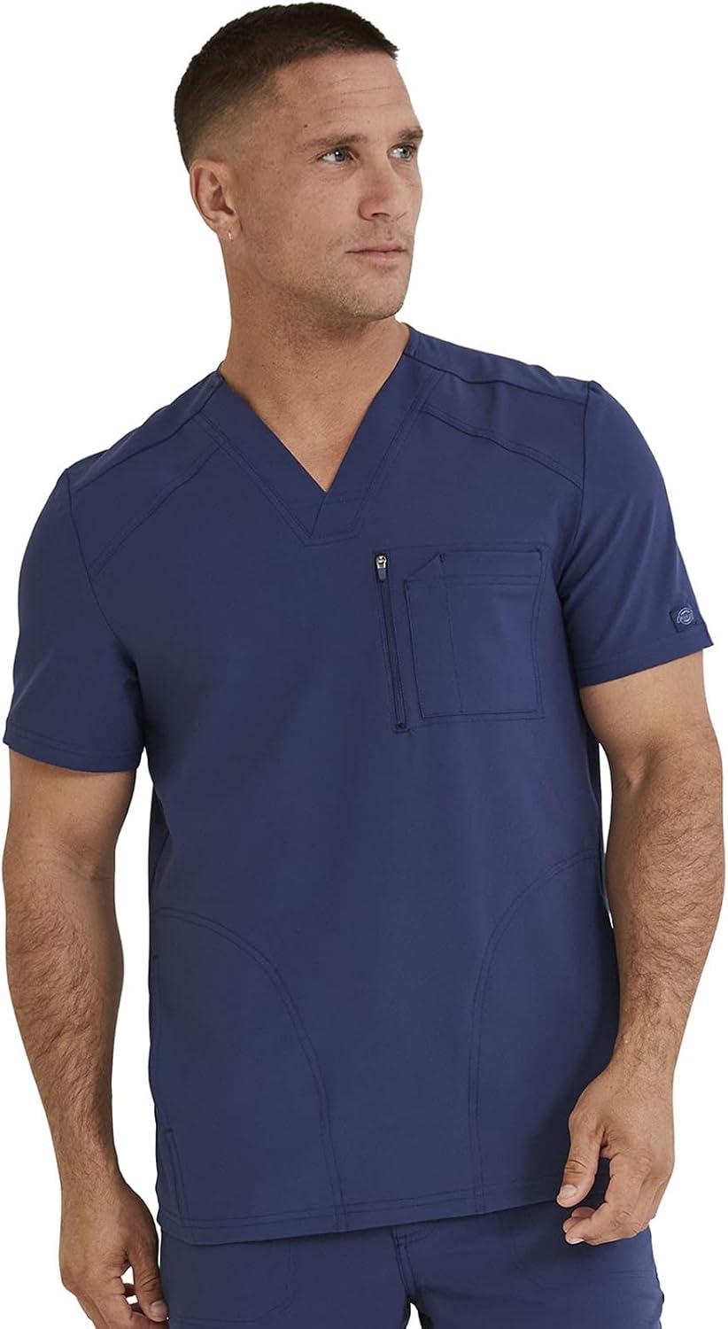 imageDickies Retro Men Scrubs Top VNeck DK930Navy