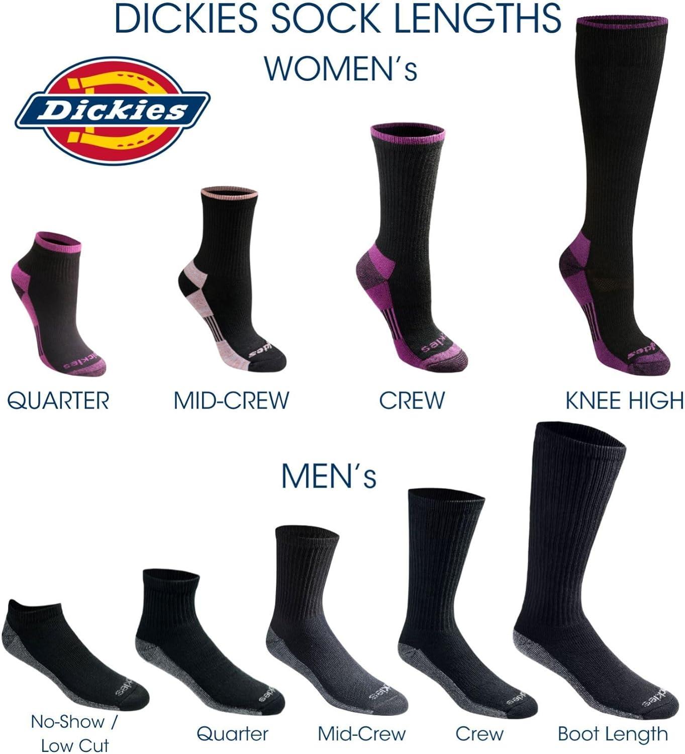imageDickies Womens Dritech Fashion Moisture Control Crew Socks Available in SXL 5 6 12 PairsBlack Stripe 6 Pairs