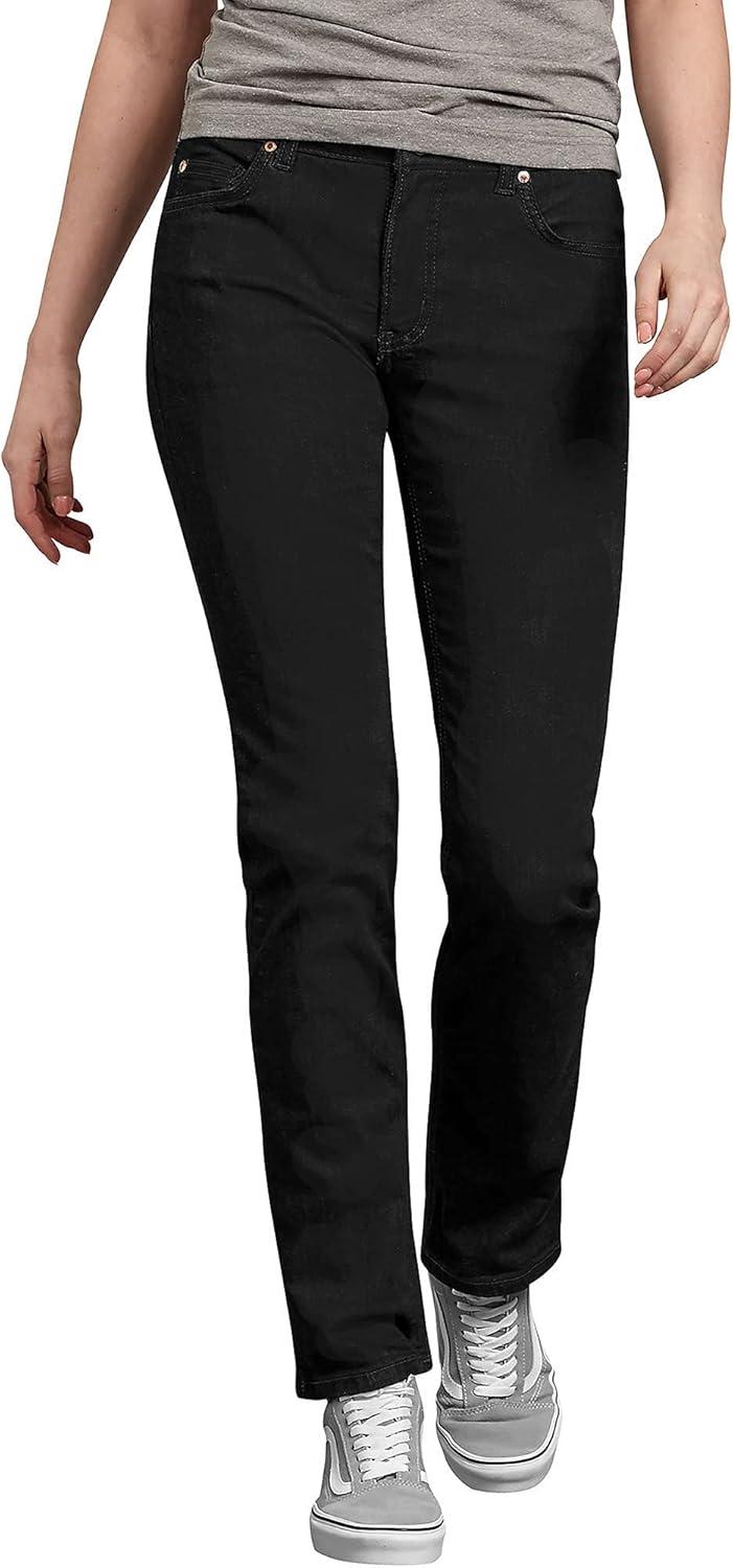 imageDickies Womens Perfect Shape Denim JeanStraight StretchBlack