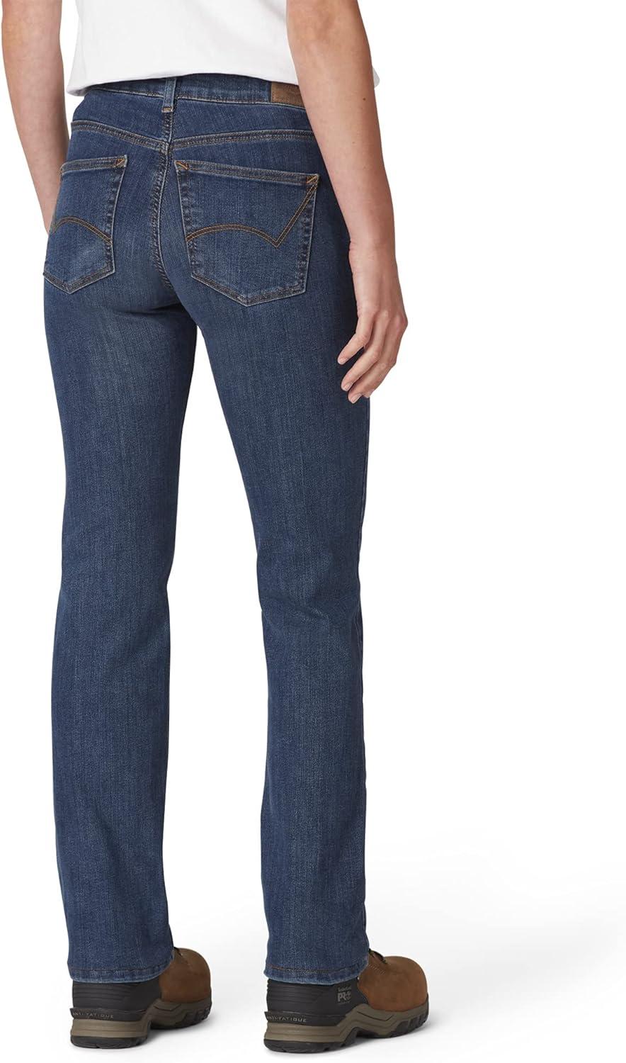 imageDickies Womens Perfect Shape Denim JeanStraight StretchStonewashed Indigo Blue