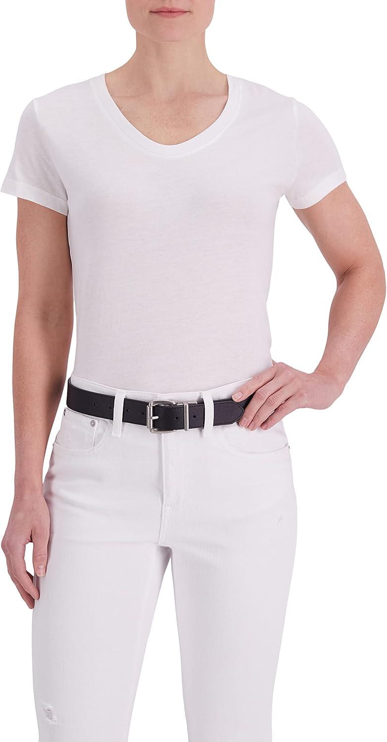 imageDickies Womens TwoinOne Reversible Casual Jean Workwear BeltBlackBrown