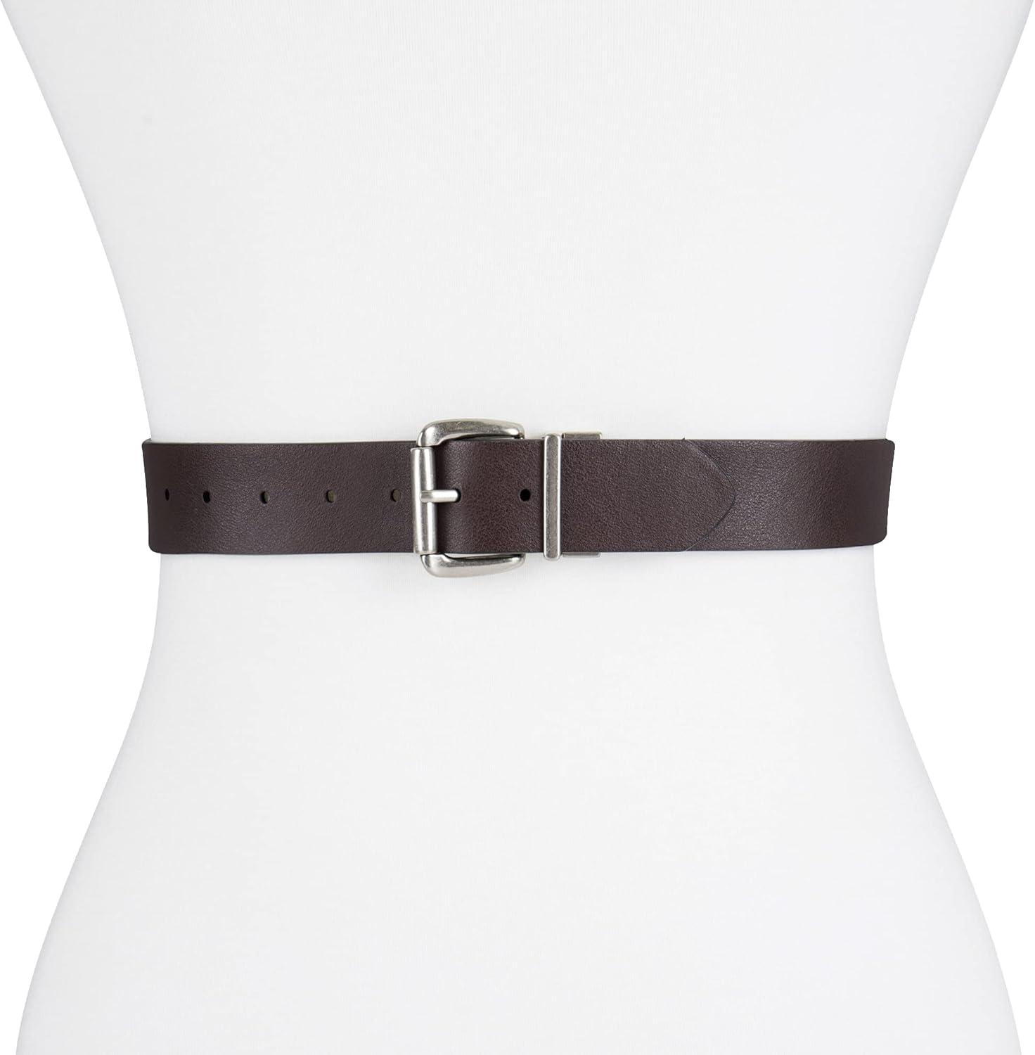 imageDickies Womens TwoinOne Reversible Casual Jean Workwear BeltBlackBrown