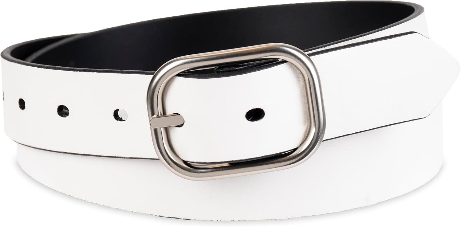 imageDickies Womens TwoinOne Reversible Casual Jean Workwear BeltBlackWhite