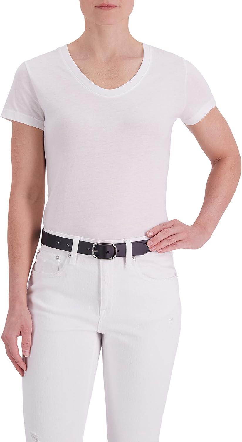 imageDickies Womens TwoinOne Reversible Casual Jean Workwear BeltBlackWhite