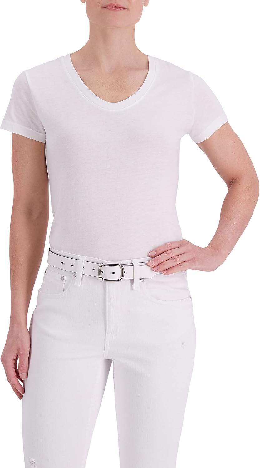 imageDickies Womens TwoinOne Reversible Casual Jean Workwear BeltBlackWhite