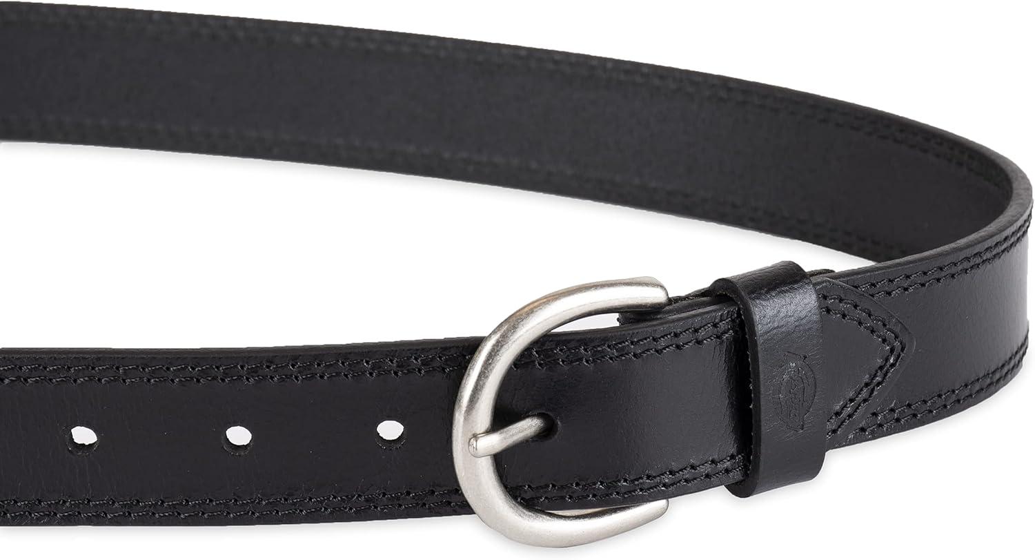 imageDickies womens Casual Leather Jean Workwear Belt With Round Harness BuckleBlack Solid