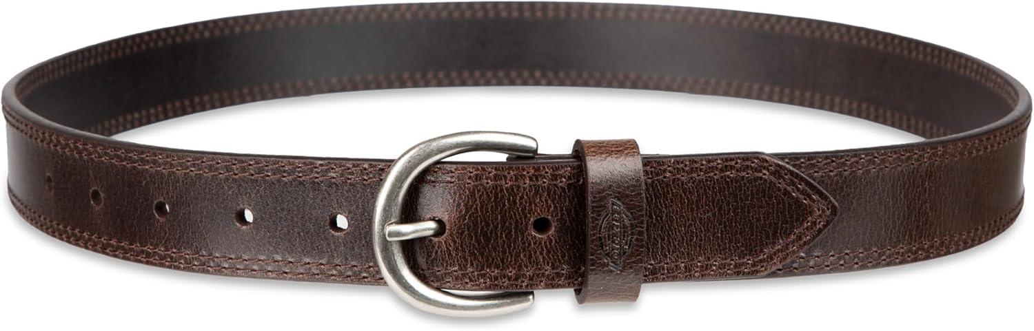 imageDickies womens Casual Leather Jean Workwear Belt With Round Harness BuckleBrown