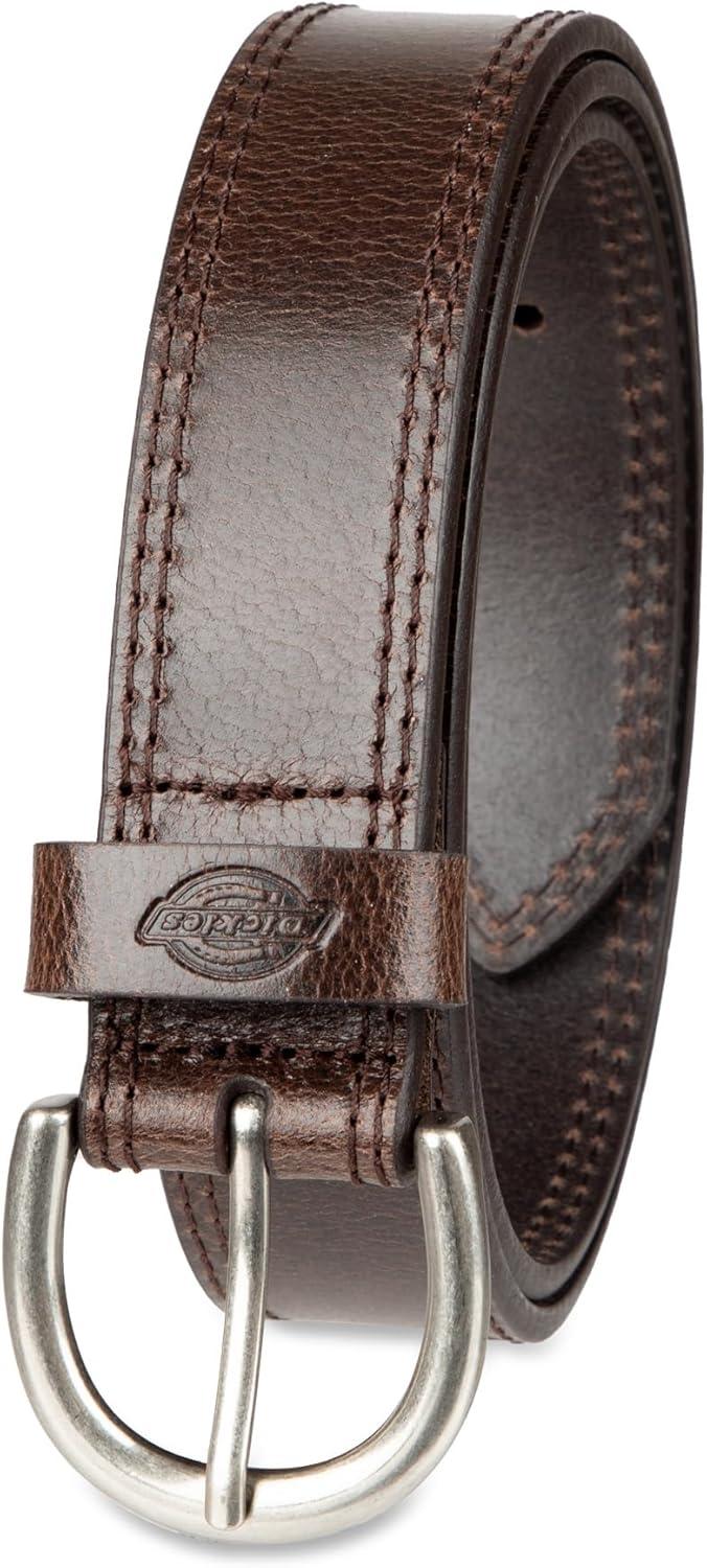 imageDickies womens Casual Leather Jean Workwear Belt With Round Harness BuckleBrown