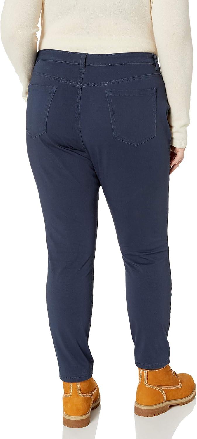 imageDickies womens Perfect Shape Twill Skinny 4 Pocket Pant Khakis Rinsed Navy 16 US