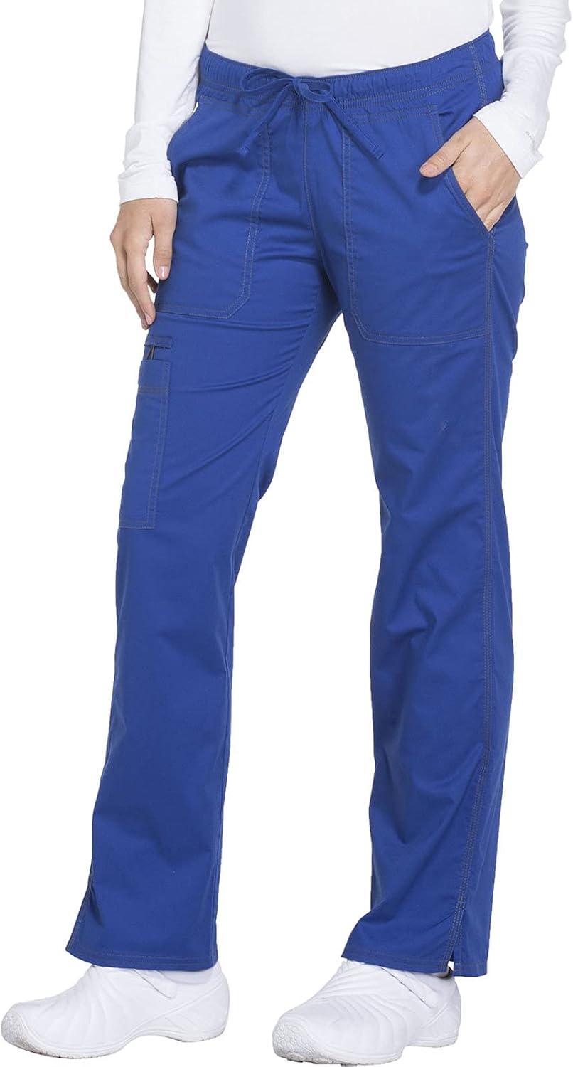 imageGen Flex Scrubs for Women Stretch Drawstring Cargo Pants for Women DK100Galaxy Blue