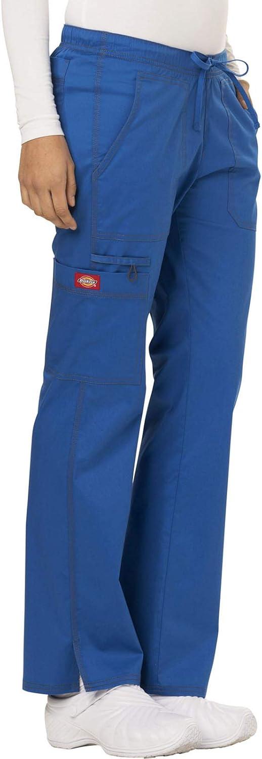 imageGen Flex Scrubs for Women Stretch Drawstring Cargo Pants for Women DK100Royal