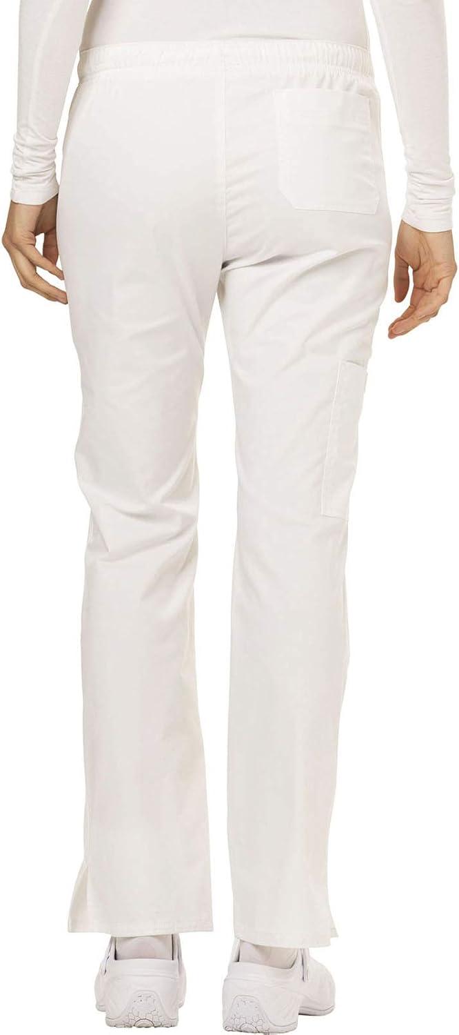 imageGen Flex Scrubs for Women Stretch Drawstring Cargo Pants for Women DK100White