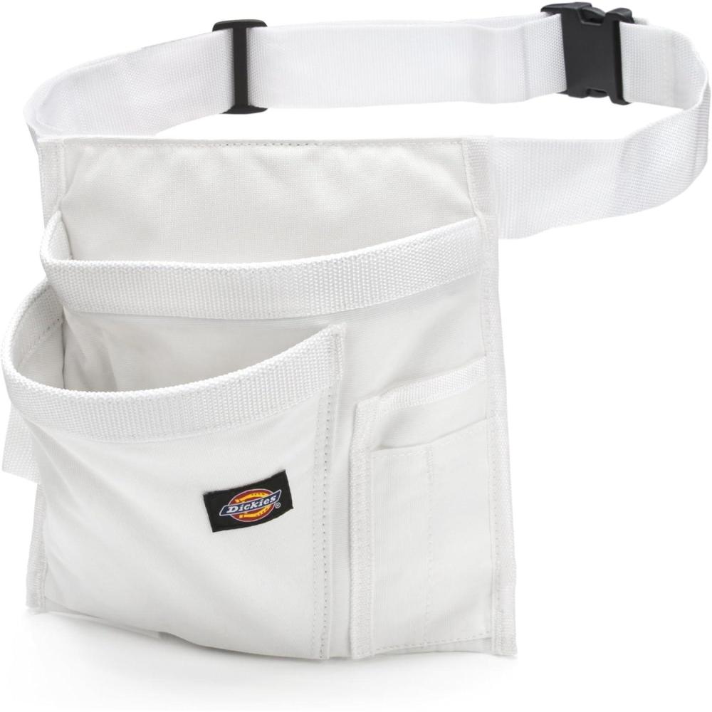 imageDickies 5Pocket Single Side Tool Belt PouchWork Apron Durable Canvas Construction Adjustable Belt for Custom FitWhite