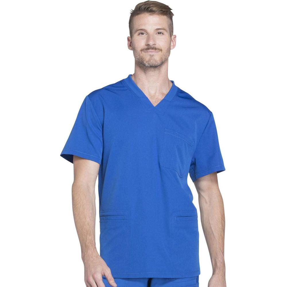 imageDickies Dynamix Men Scrubs Top VNeck DK640Royal