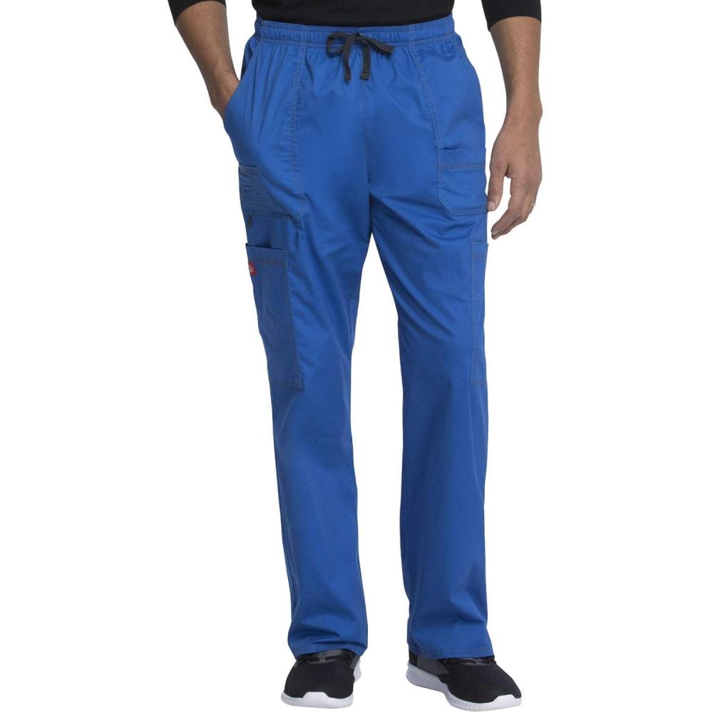 imageDickies Gen Flex Men Scrubs Pant Drawstring Cargo 81003Galaxy Blue