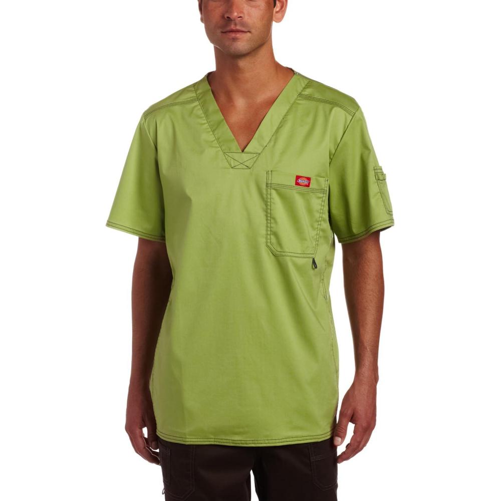 imageDickies Gen Flex Men Scrubs Top VNeck 81722Desert Sage
