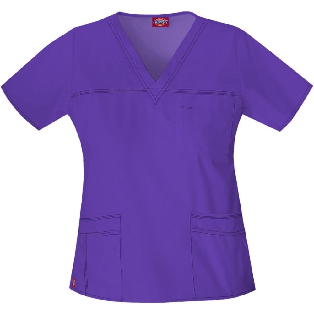 imageDickies Gen Flex Women Scrubs Top VNeck 817455Grape