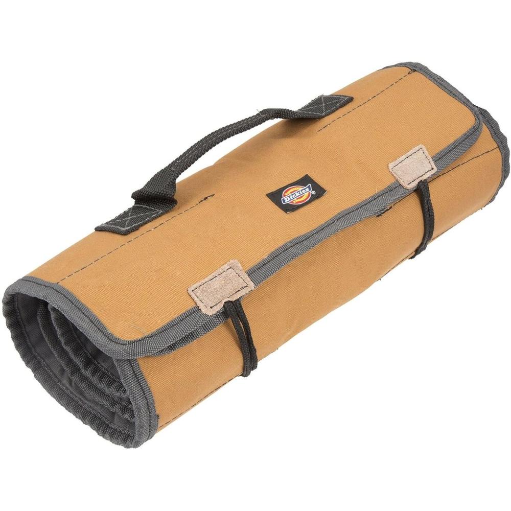 imageDickies Large WrenchScrewdriver Organizer Roll for Mechanics 23 Tool Pockets Durable Canvas Construction 26 in x 1425 in Unrolled BlackGrey