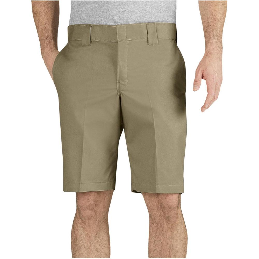 imageDickies Mens 11Inch Slim Fit Stretch Work Shorts  Lightweight Uniform Shorts for Men with Flat Front Utility DesignDesert Sand V1