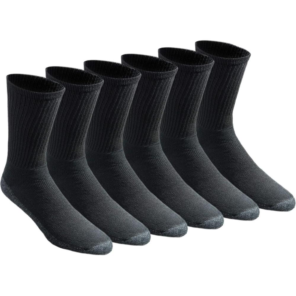 imageDickies Mens All Purpose Cushion Crew Socks Available in MXL 6 12 PairsStain Resist Black 6 Pairs