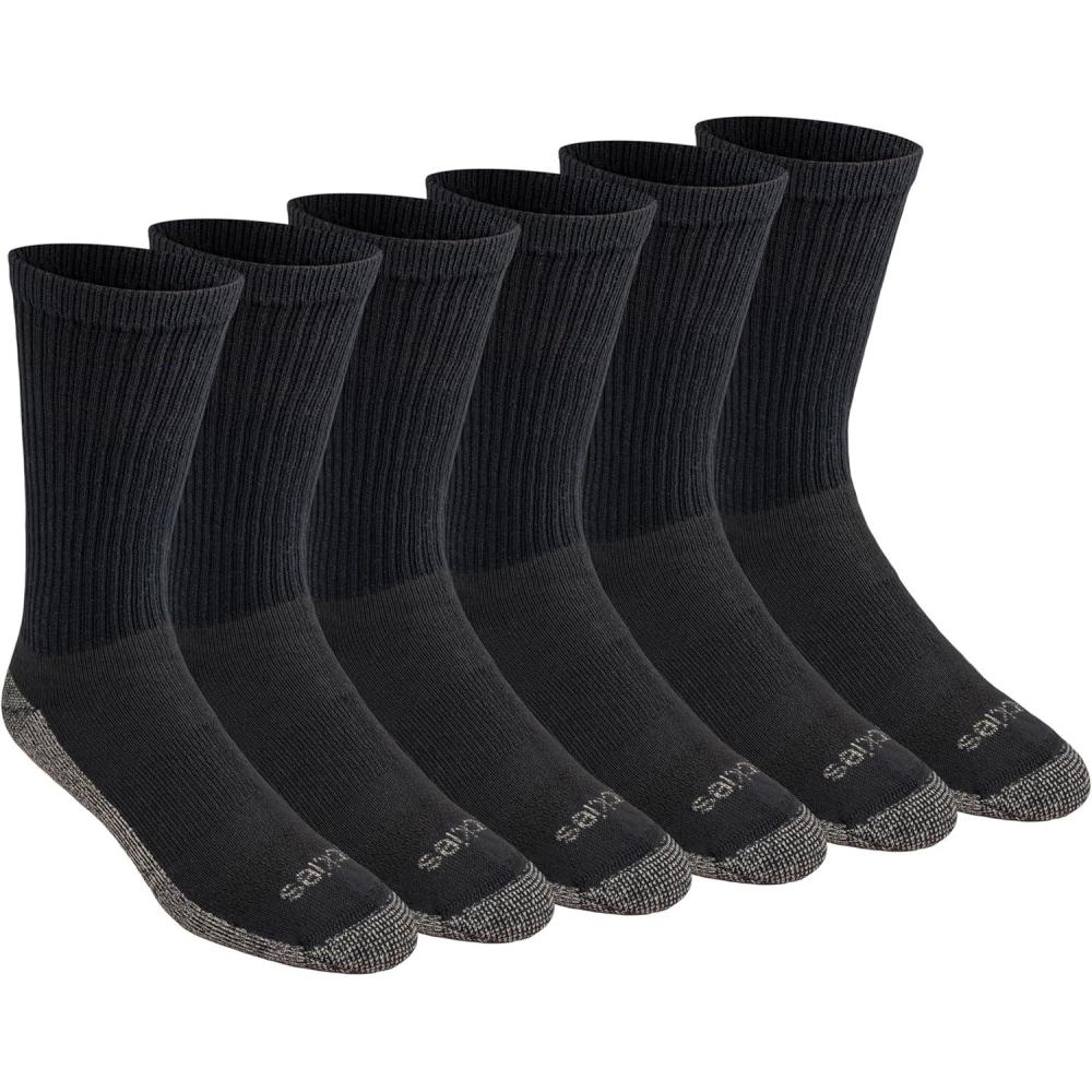 imageDickies Mens DriTech Original Moisture Control Crew Socks Available in MXXL 6 12 18 PairsCopper Black 6 Pairs