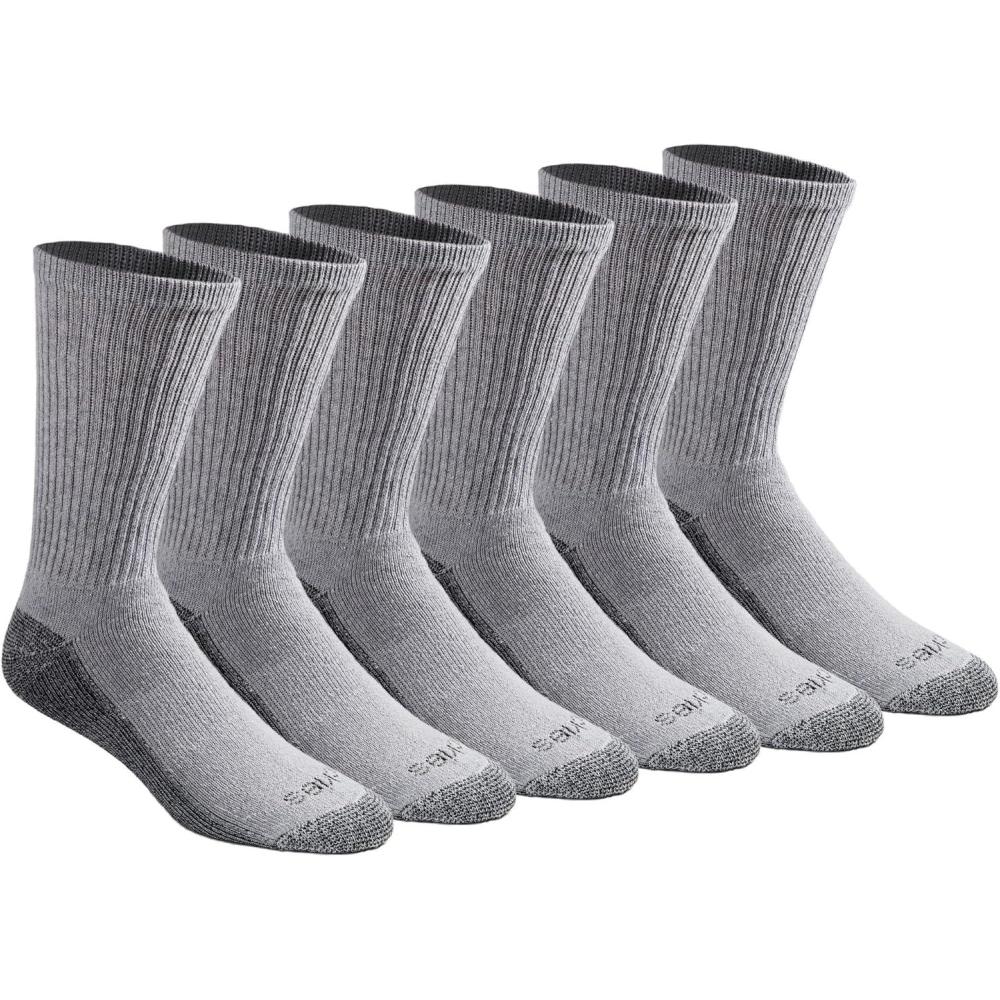imageDickies Mens DriTech Original Moisture Control Crew Socks Available in MXXL 6 12 18 PairsGrey 6 Pairs