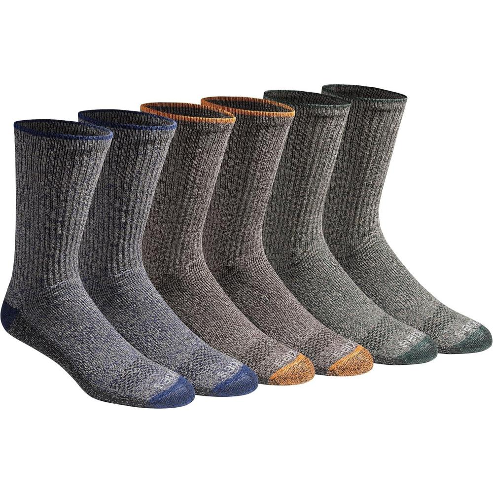 imageDickies Mens DriTech Original Moisture Control Crew Socks Available in MXXL 6 12 18 PairsHeathered Colors 6 Pairs