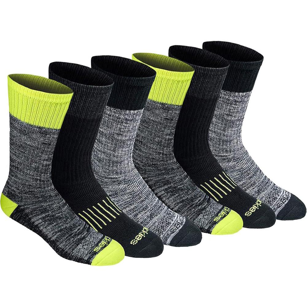 imageDickies Mens DriTech Original Moisture Control Crew Socks Available in MXXL 6 12 18 PairsHivis Yellow Black 6 Pairs